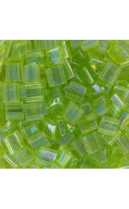 Miyuki tila 5x5mm beads - Transparent chartreuse ab TL-258